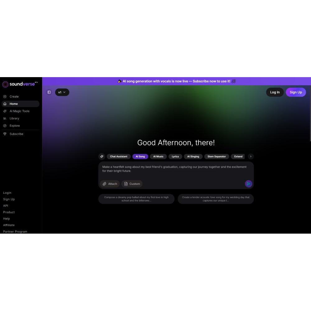 Soundverse – AI-Powered Music Creation & Song Generator