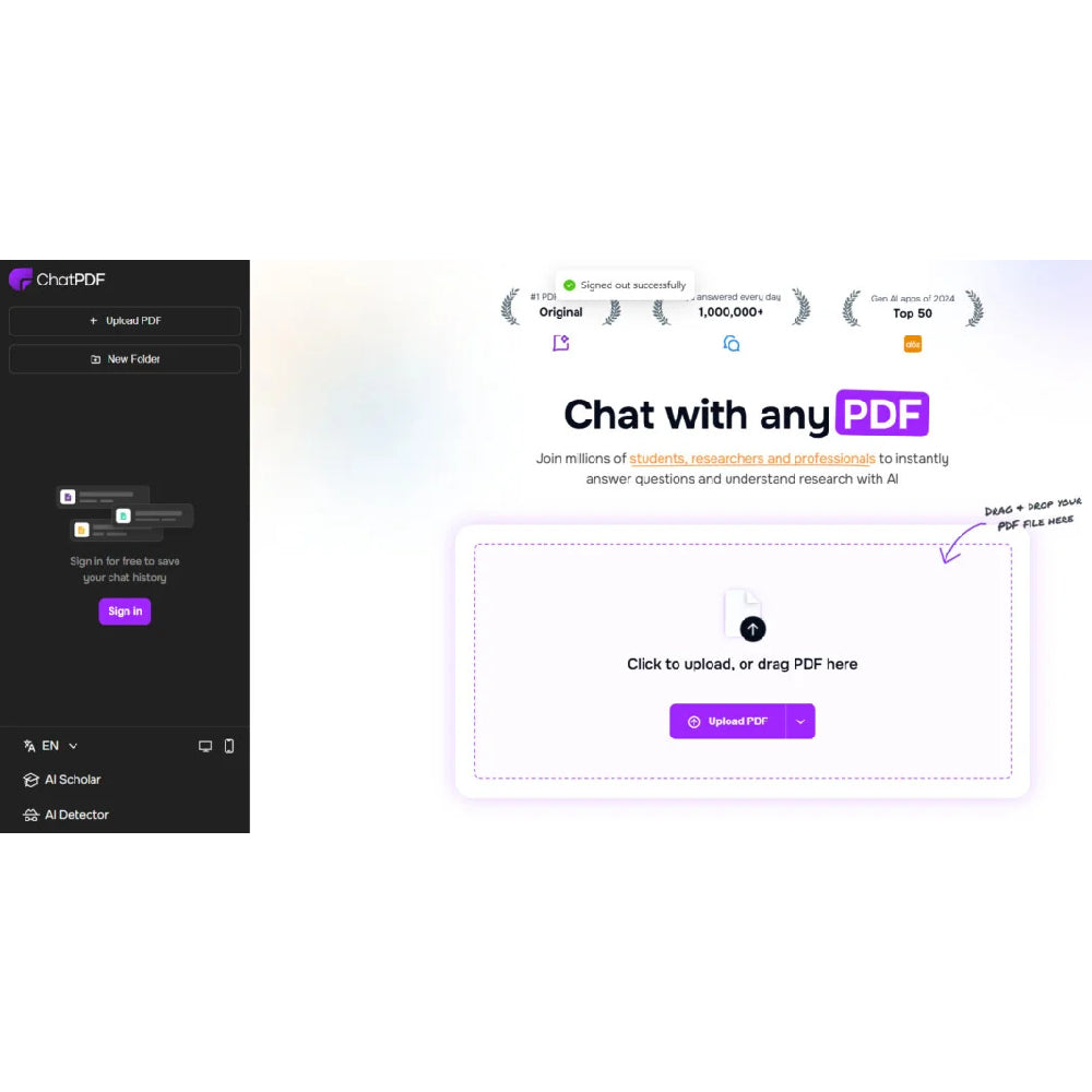 ChatPDF – AI-Powered PDF Interaction Platform