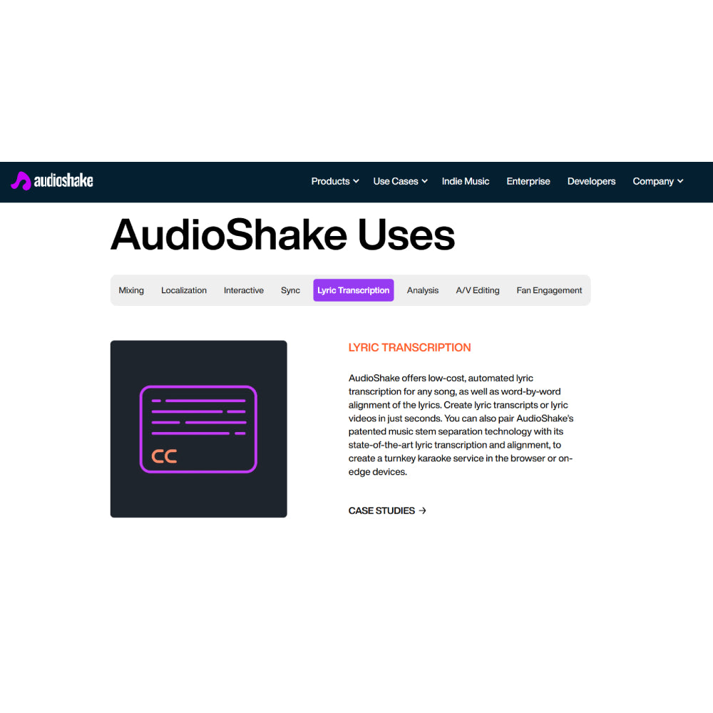 AudioShake – AI-Powered Stem Separation for Independent Artists