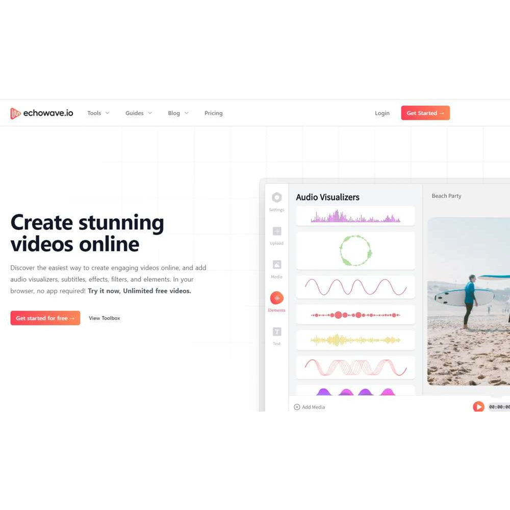 EchoWave – AI-Powered Music Visualizer & Video Maker