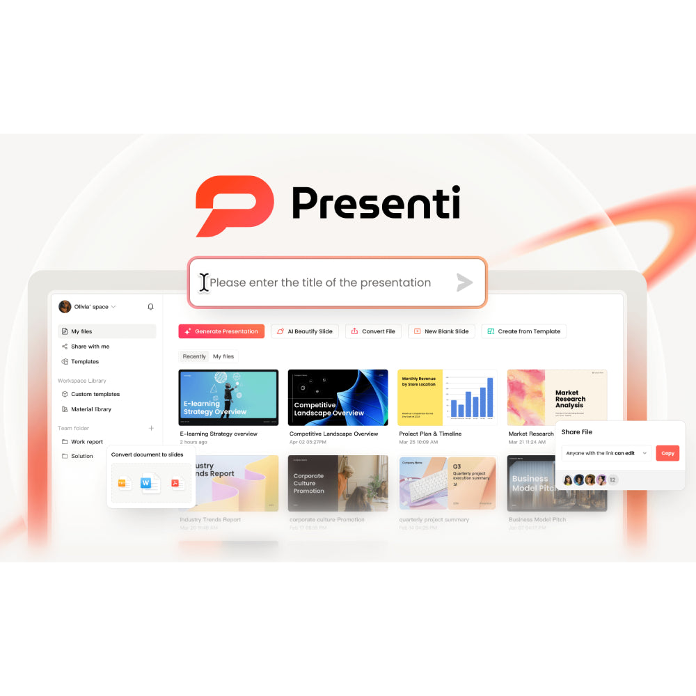 Presenti AI — Instant AI Slide & Document Converter
