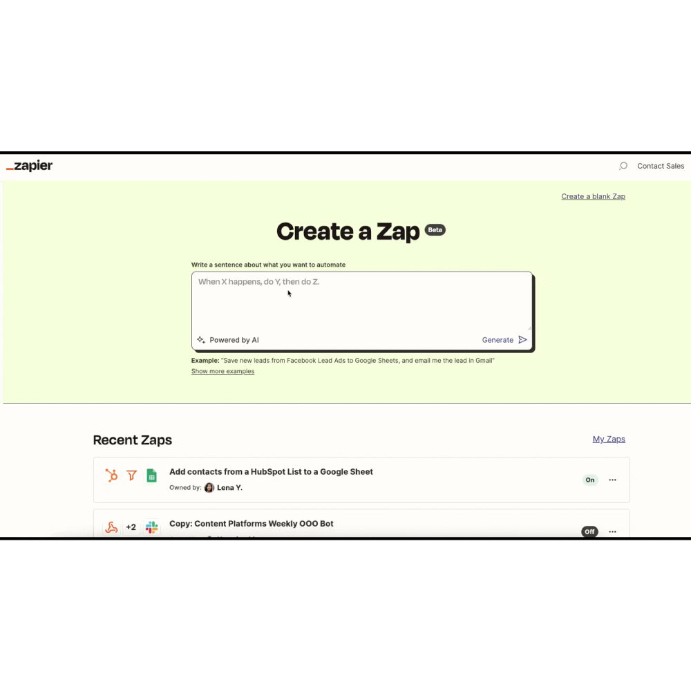 Zapier – No-/Low-Code Automation & Integration Platform