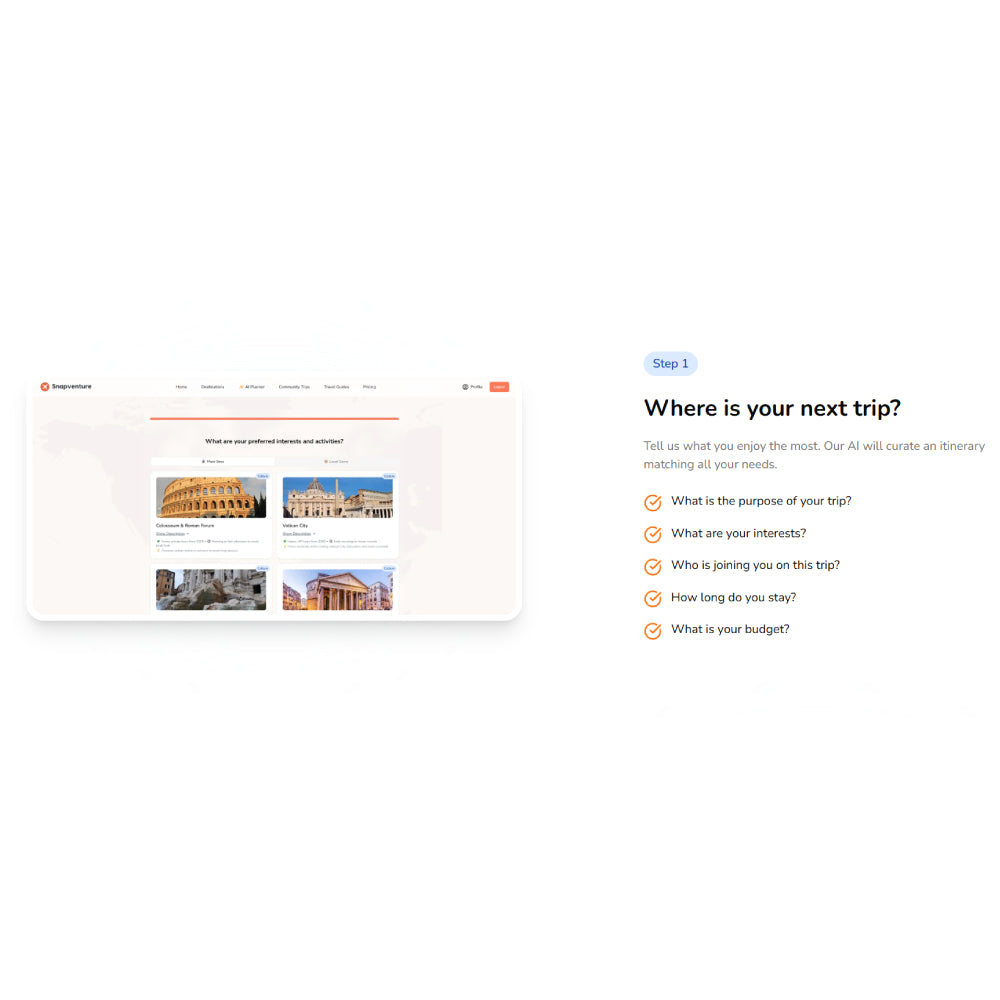 Snapventure – AI Travel Planner & Visual Story Creator