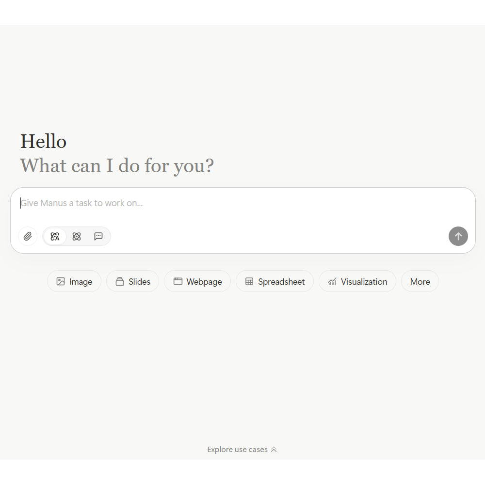 Manus – Interactive AI Tool for Creativity & Productivity