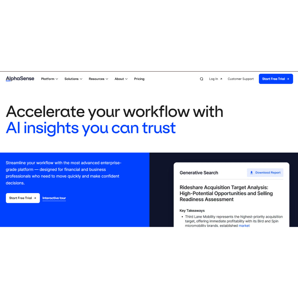 AlphaSense – AI-Powered Market & Business Intelligence Platform