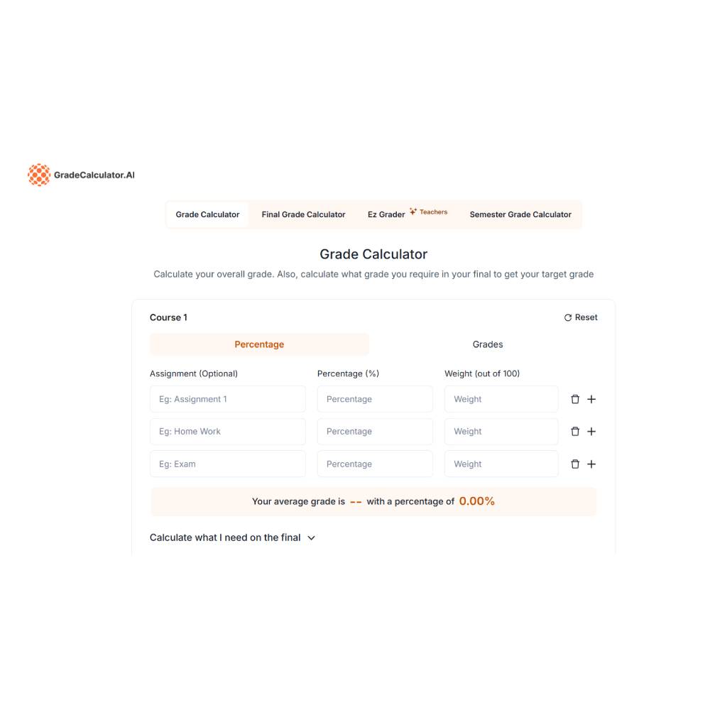 GradeCalculator.AI — Smart GPA Tracker and Academic Performance Analyzer