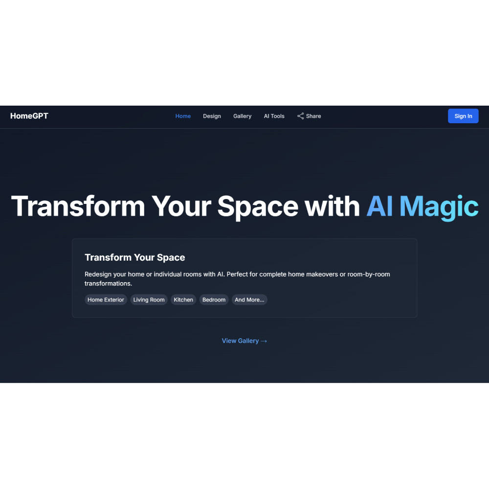 HomeGPT – AI Home Design & Smart Interior Planning