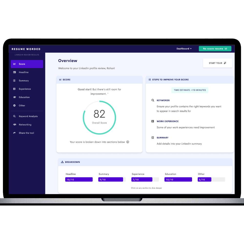 Resume Worded — AI Resume and LinkedIn Optimization Platform