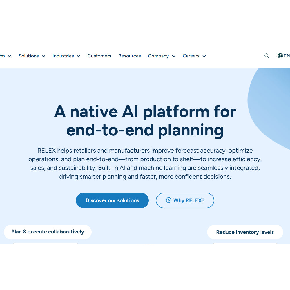 RELEX Solutions – AI-Powered Inventory & Supply Chain Planning