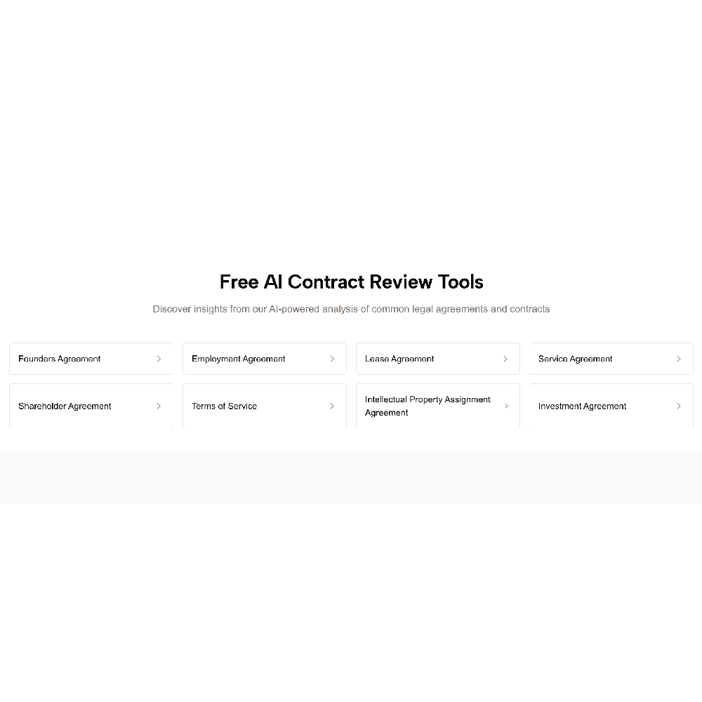 FoundersAgree – AI Contract Review & Risk Detection Tool