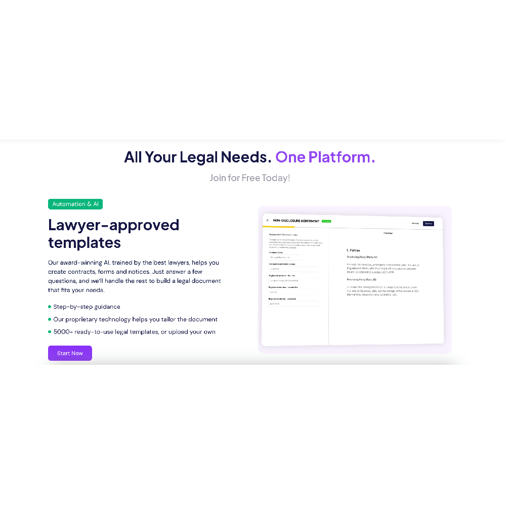 Go Legal AI – Smart AI Legal Document & Contract Platform