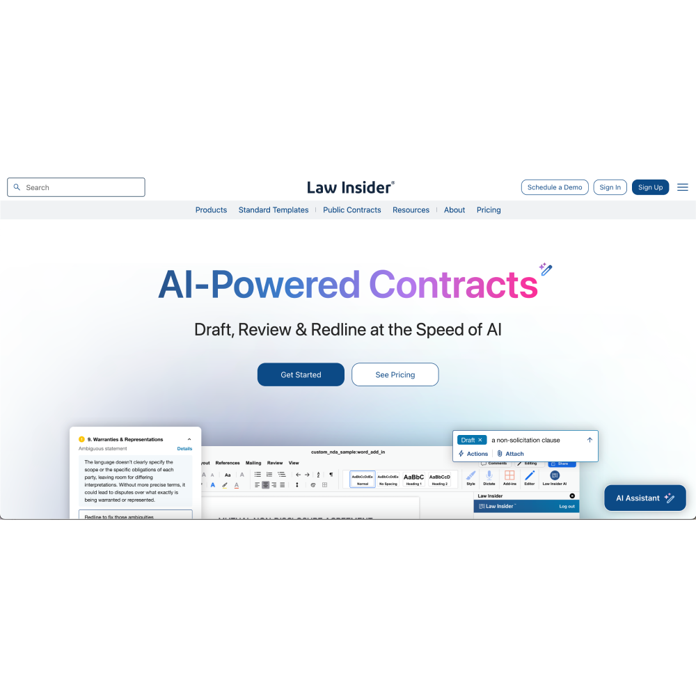 Law Insider – AI-Powered Contract Drafting & Review