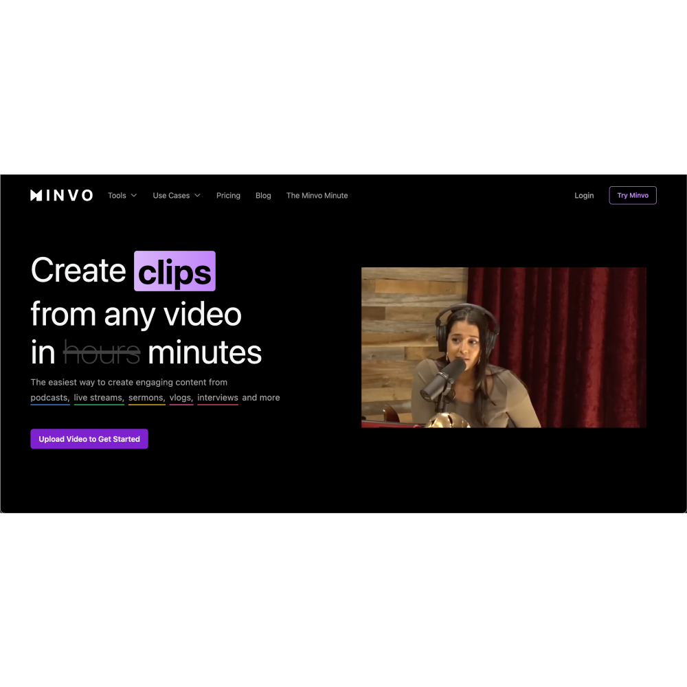Minvo – AI Video Editing & Social Media Content Platform