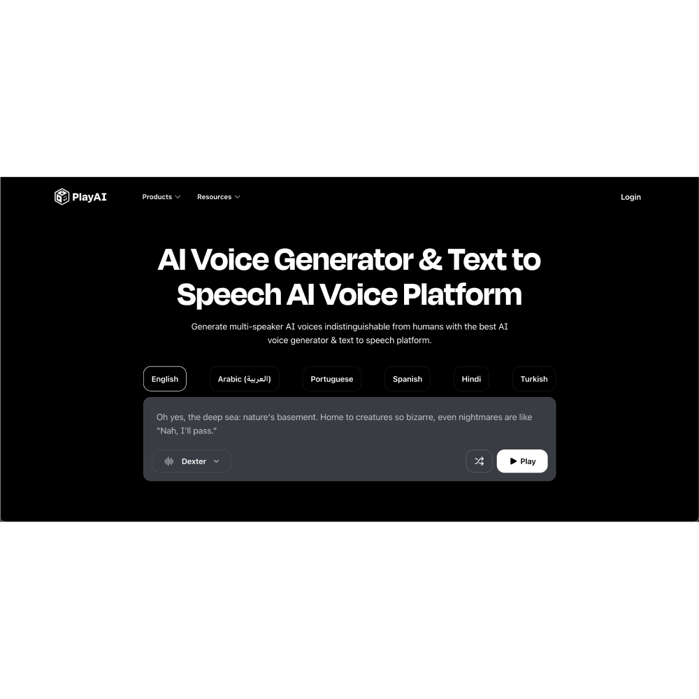 PlayAI – Advanced AI Text-to-Speech & Voice Generation