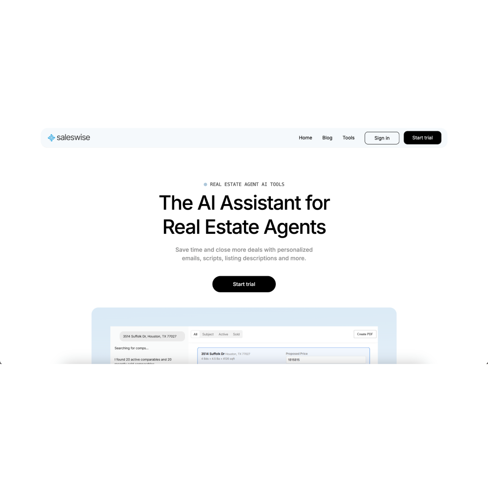 Saleswise – AI Real Estate Platform for Smarter Property Marketing