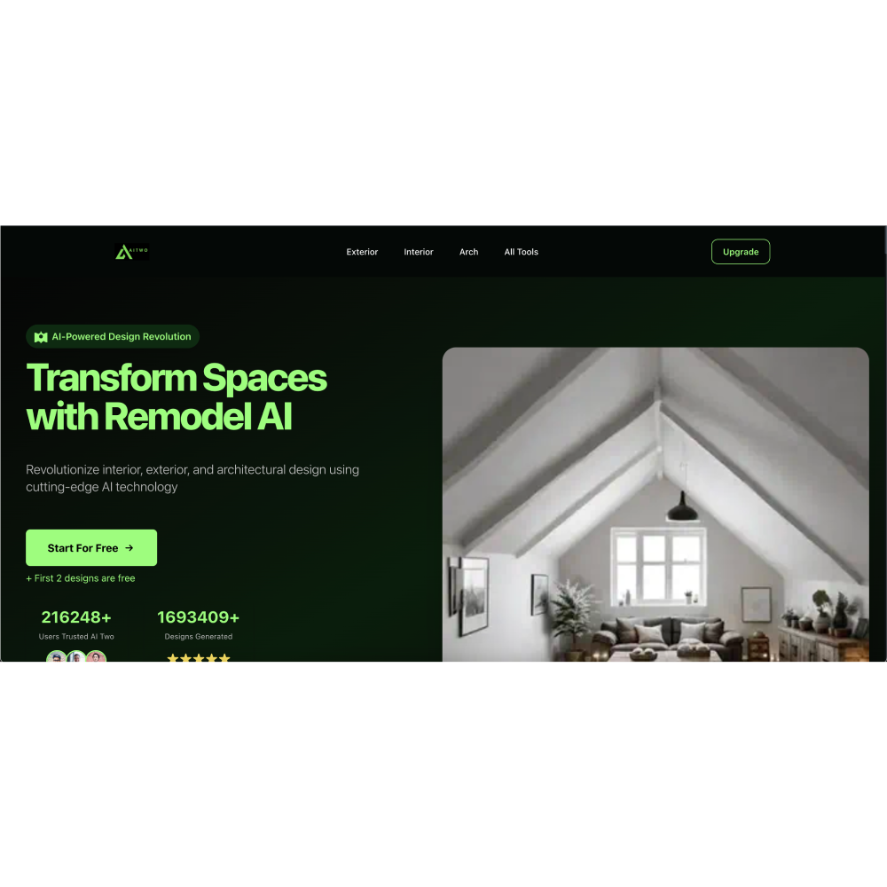 AI Two – AI Interior & Exterior Design Made Easy
