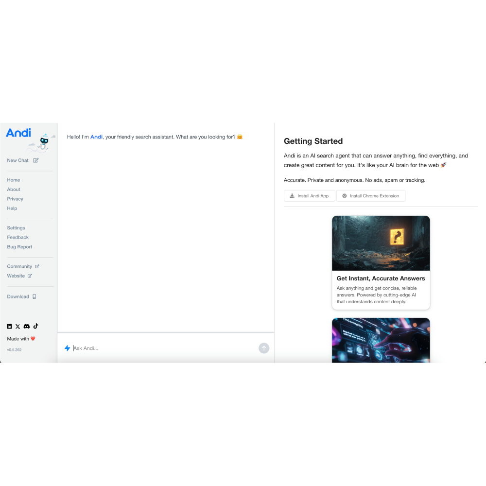Andi Search – AI-Powered Search Assistant