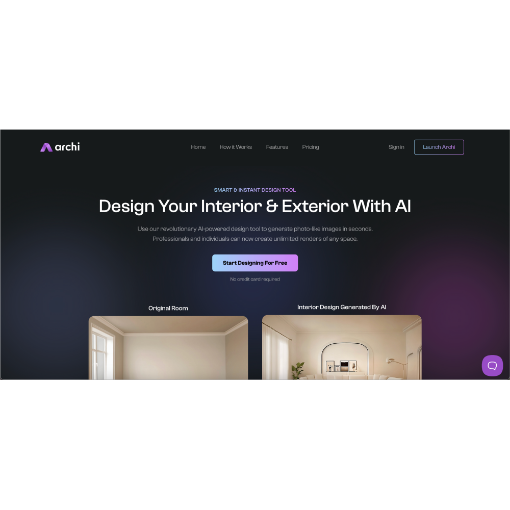Archi AI – AI Interior & Exterior Design Tool