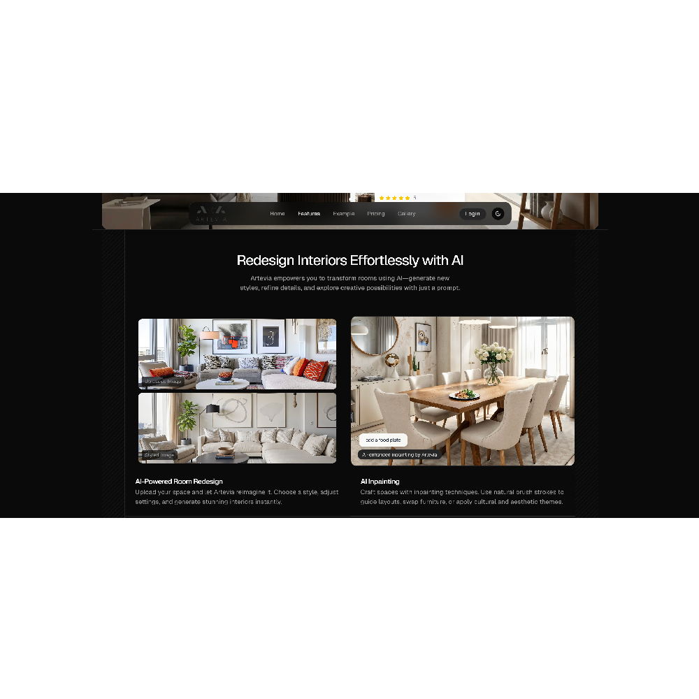 Artevia – AI Interior Design Made Effortless