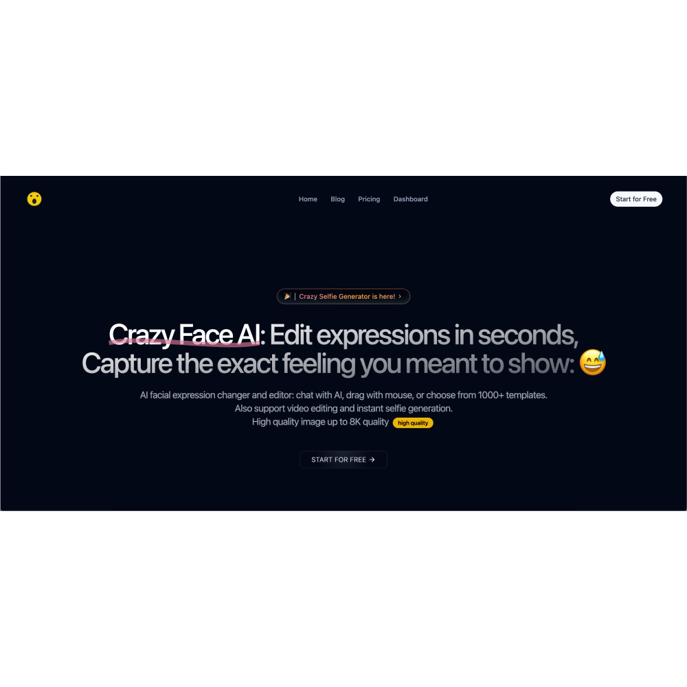 CrazyFaceAI – AI-Powered Facial Expression & Video Editor