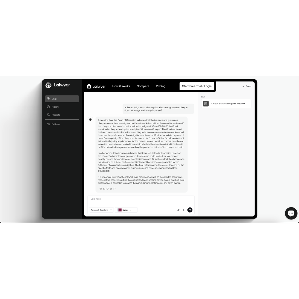 Laiwyer – AI Legal Research Assistant