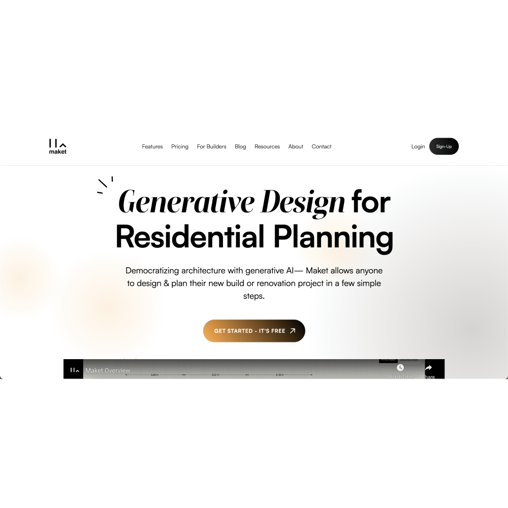 Maket – AI-Powered Residential Design Tool