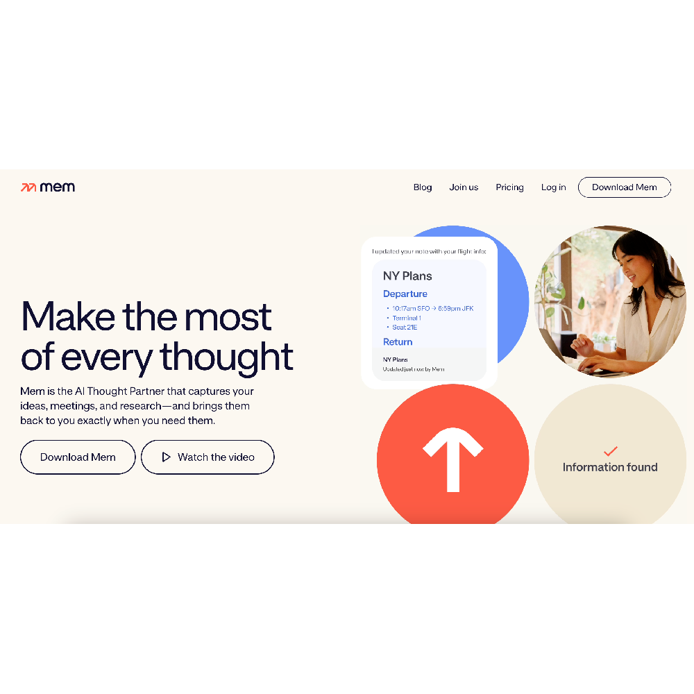 Mem – AI-Driven Note-Taking & Knowledge Management Platform