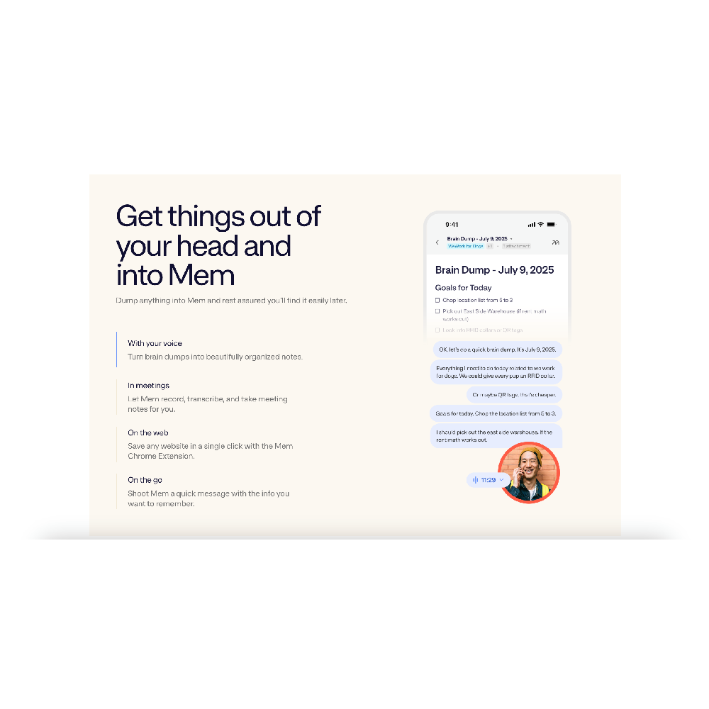 Mem – AI-Driven Note-Taking & Knowledge Management Platform