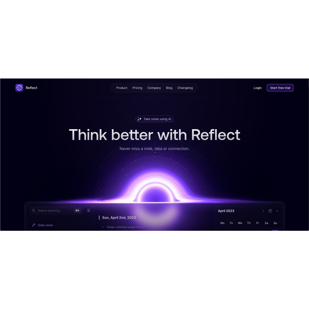 Reflect Notes – AI-Powered Personal Knowledge Management & Note-Taking