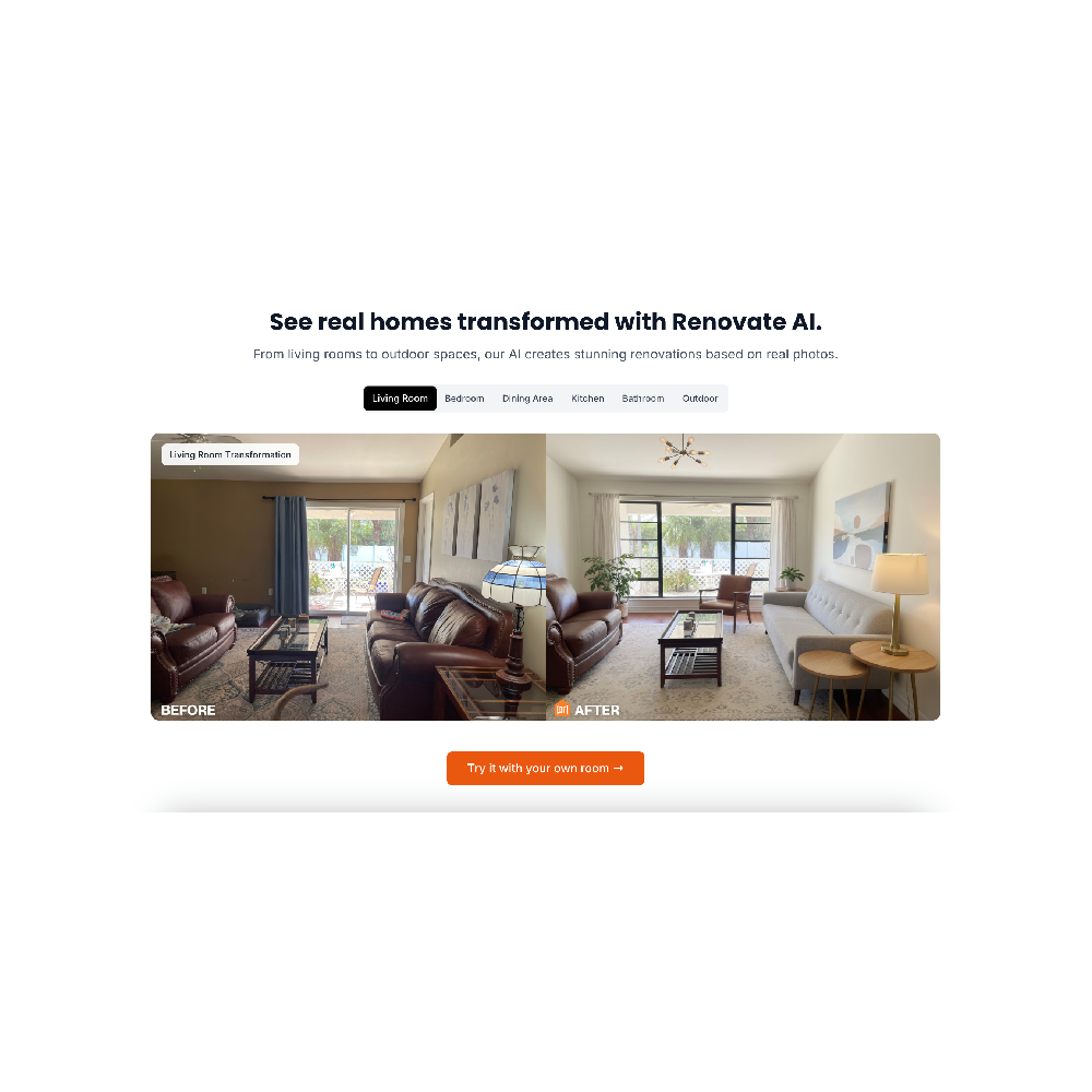 Renovate AI – AI Interior & Exterior Design Made Simple