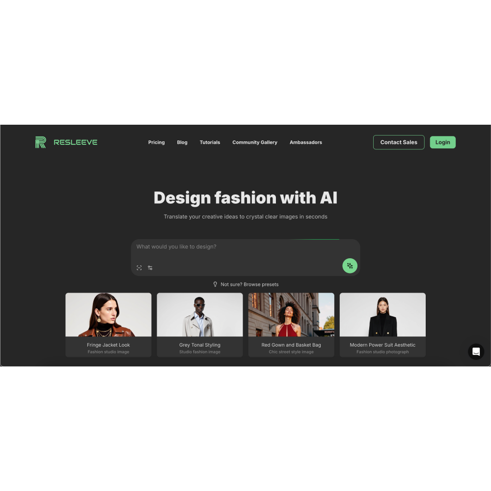 Resleev – AI Fashion Design Tool for Innovative Clothing Creation