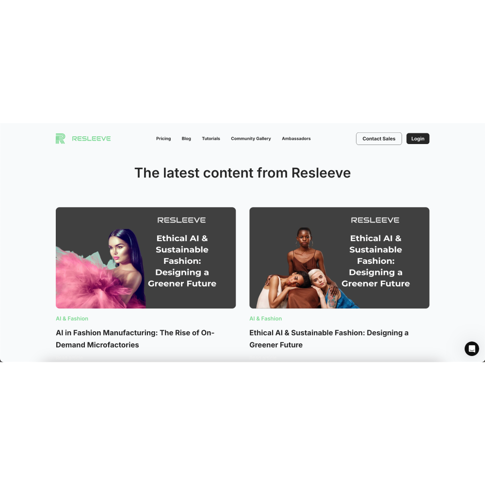 Resleev – AI Fashion Design Tool for Innovative Clothing Creation