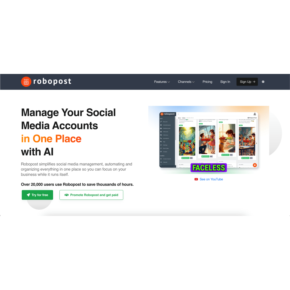 Robopost AI – AI Social Media Management Made Easy
