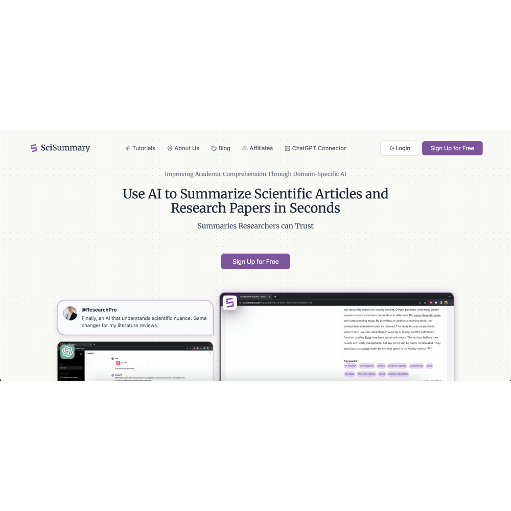 SciSummary – AI-Powered Academic Research Assistant