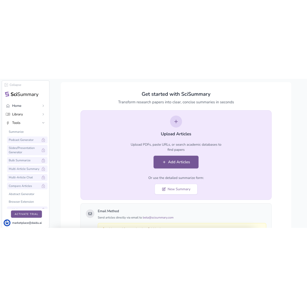 SciSummary – AI-Powered Academic Research Assistant
