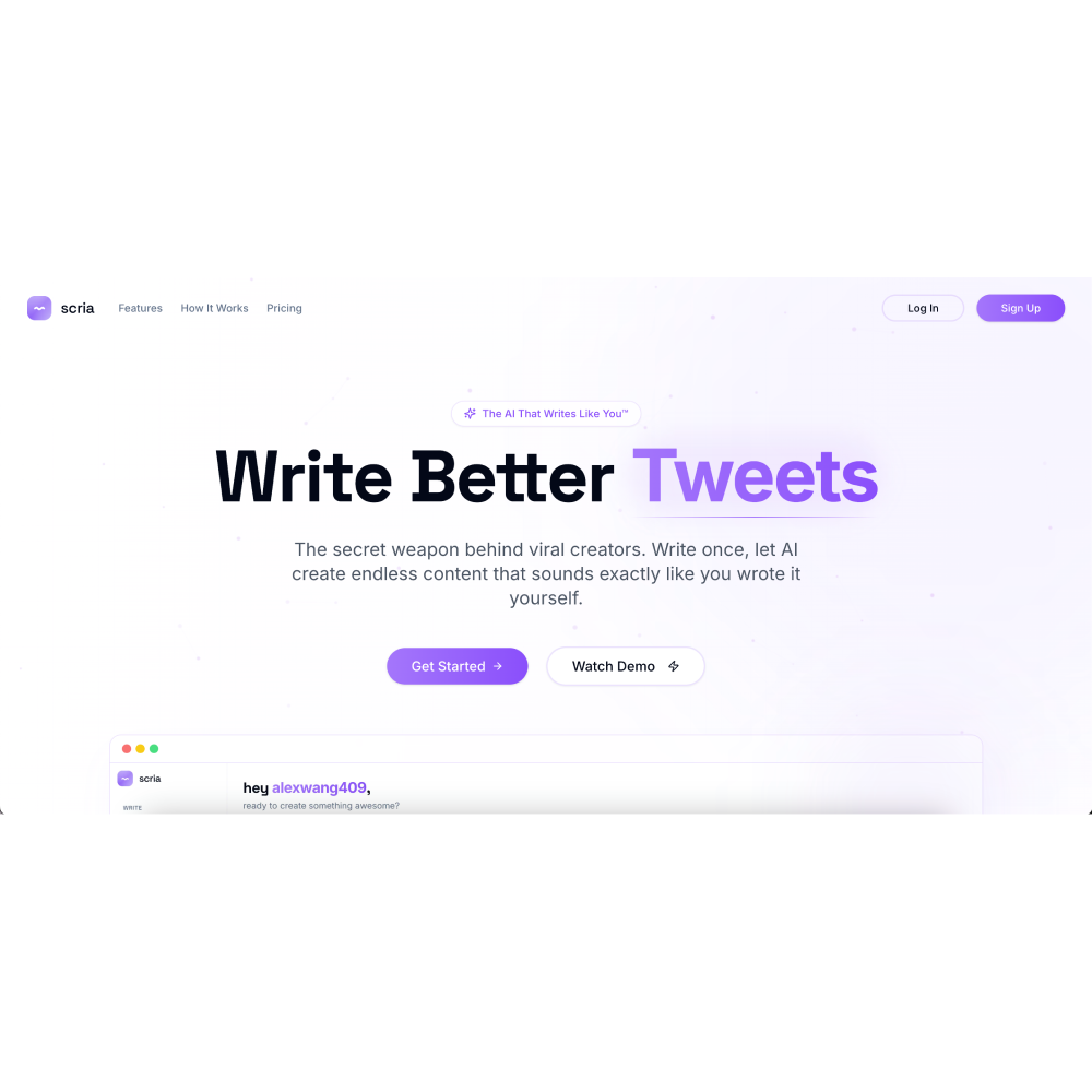 Scria AI – AI-Powered Writing & Social Media Content Generator