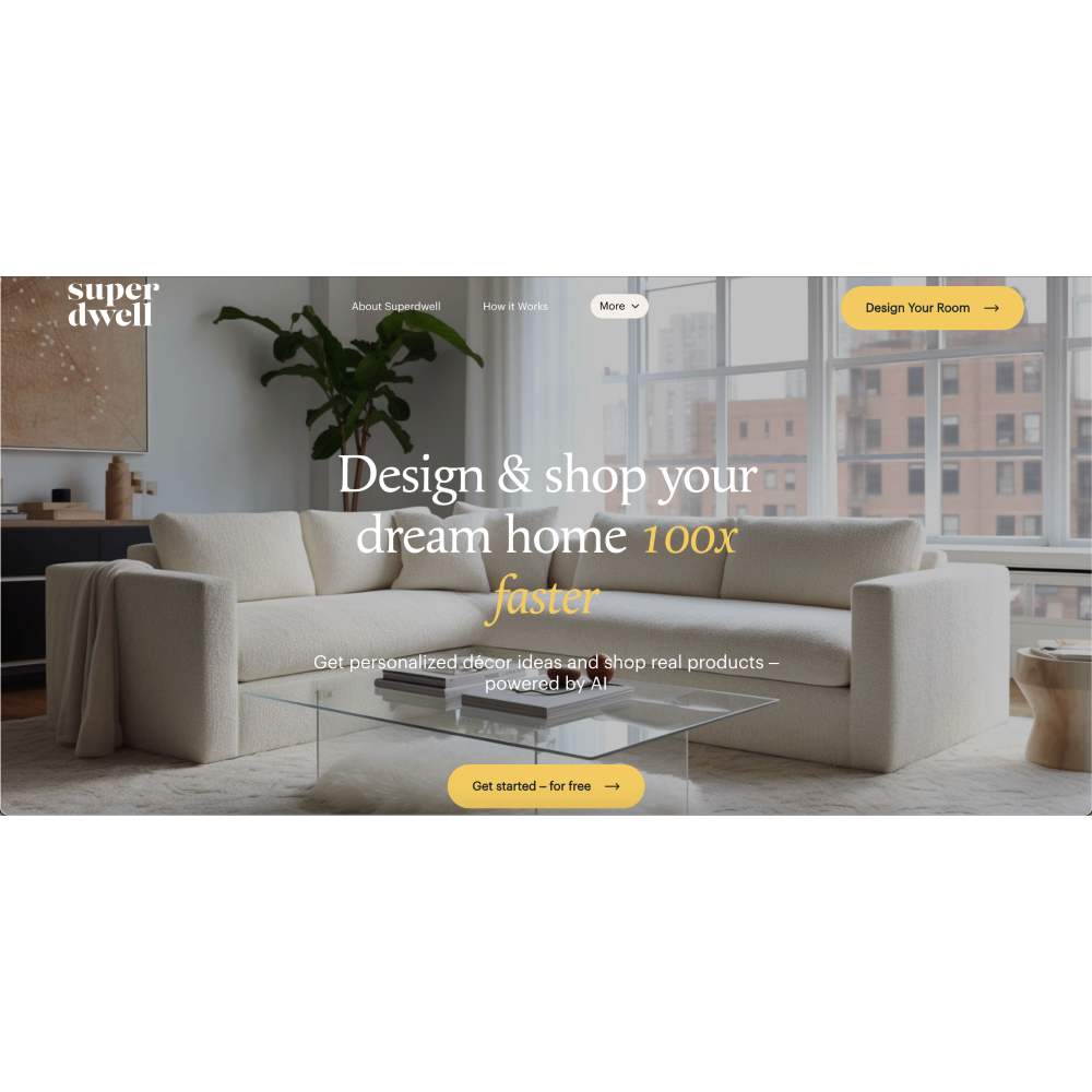 Super Dwell – AI Interior & Virtual Room Design Tool