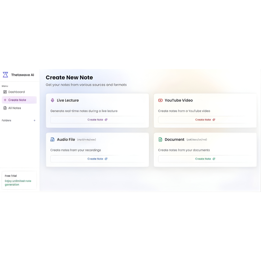 Thetawave AI – Smart Note-Taking & Study Assistant
