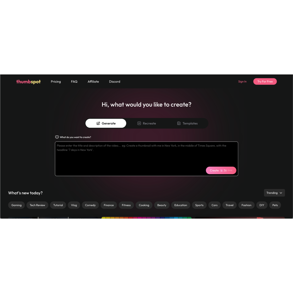 Thumbspot – AI Thumbnail Generator for Engaging Visuals