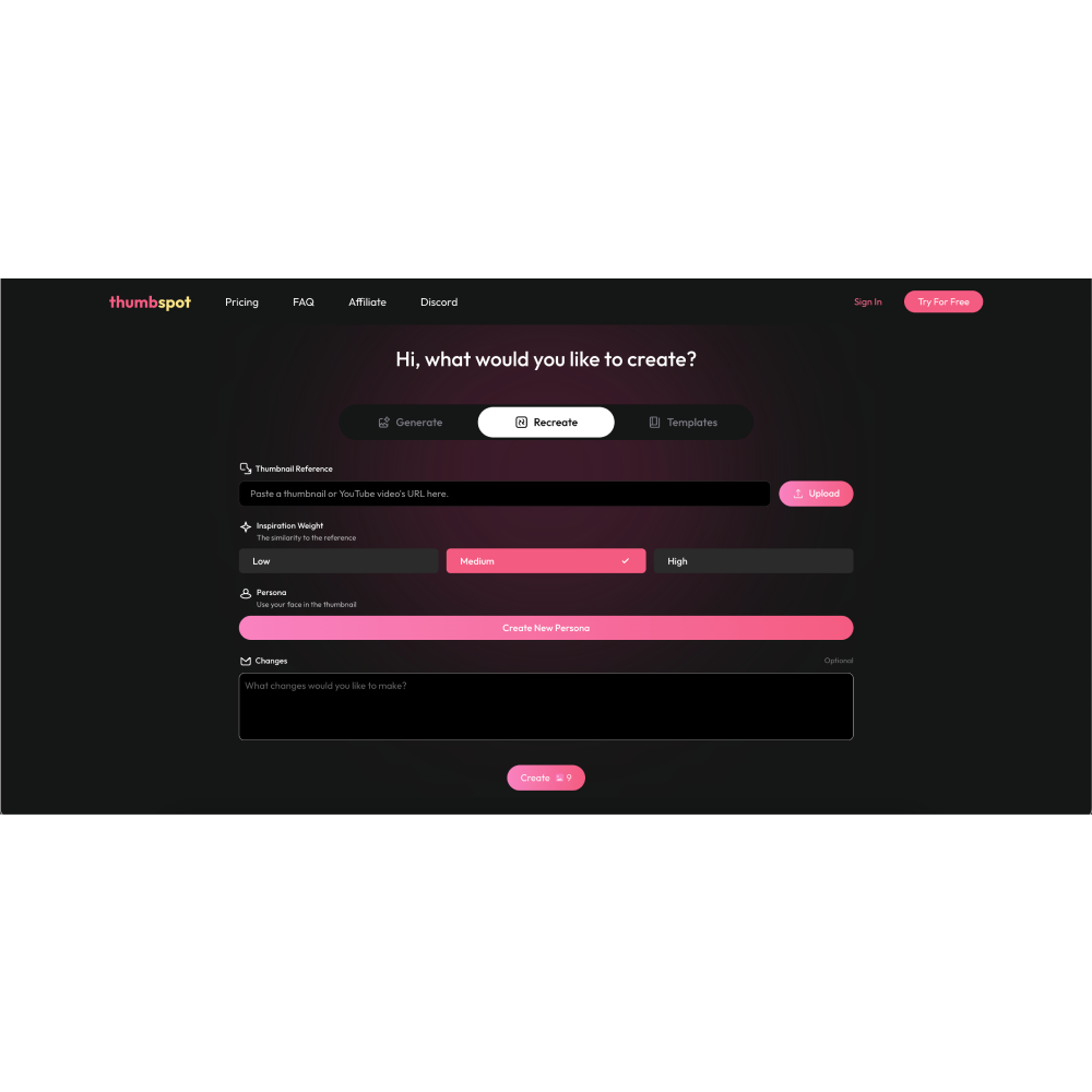 Thumbspot – AI Thumbnail Generator for Engaging Visuals