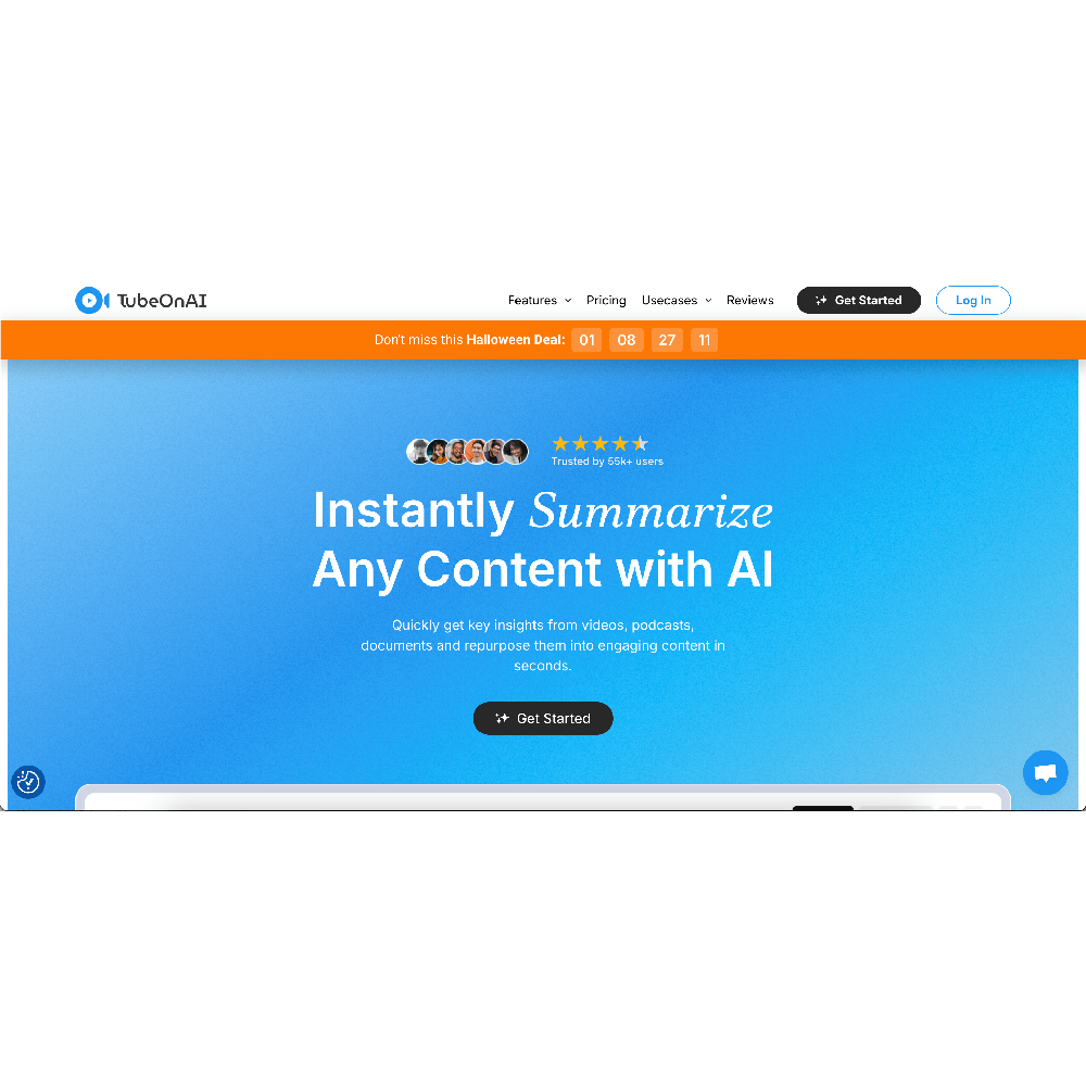 TubeOnAI – AI Summarization & Content Repurposing Tool