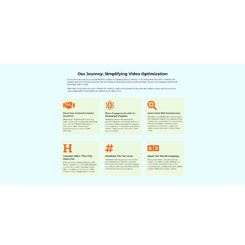 VidChapter – AI-Powered Video Optimization & Content Creation Tool