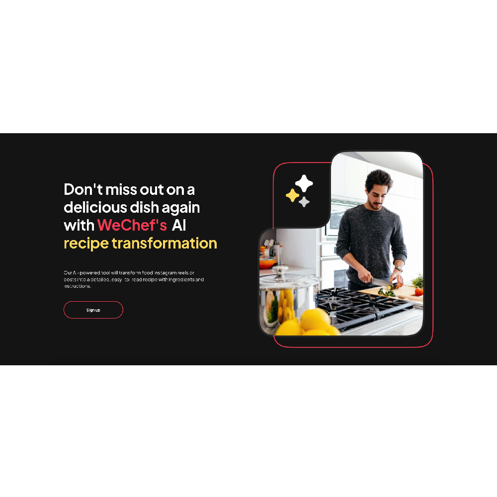 WeChef – AI Recipe Generator for Personalized Cooking