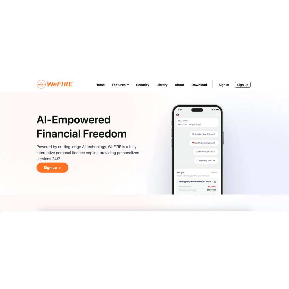 WeFIRE – AI-Powered Personal Finance & Budgeting Assistant