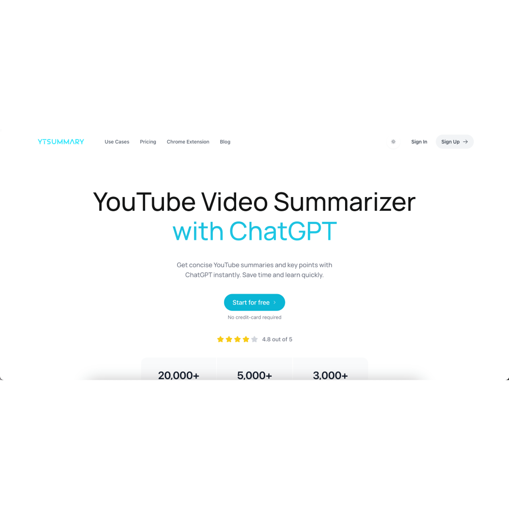 YTSummary – AI YouTube Video Summarization Tool