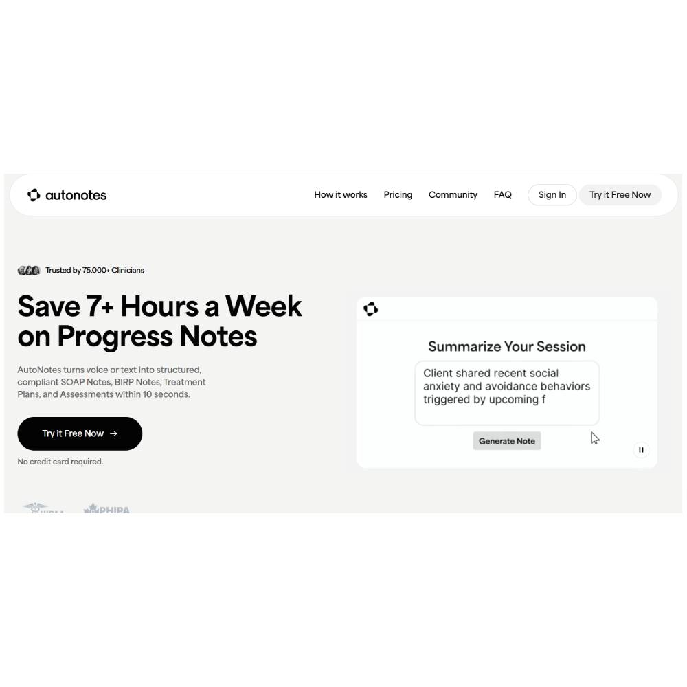 Autonotes – AI Clinical Note Generator for Healthcare Professionals
