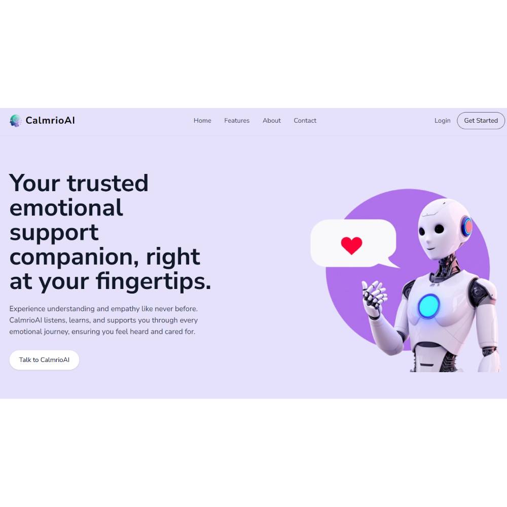 CalmrioAI — Your Trusted Emotional Support Companion