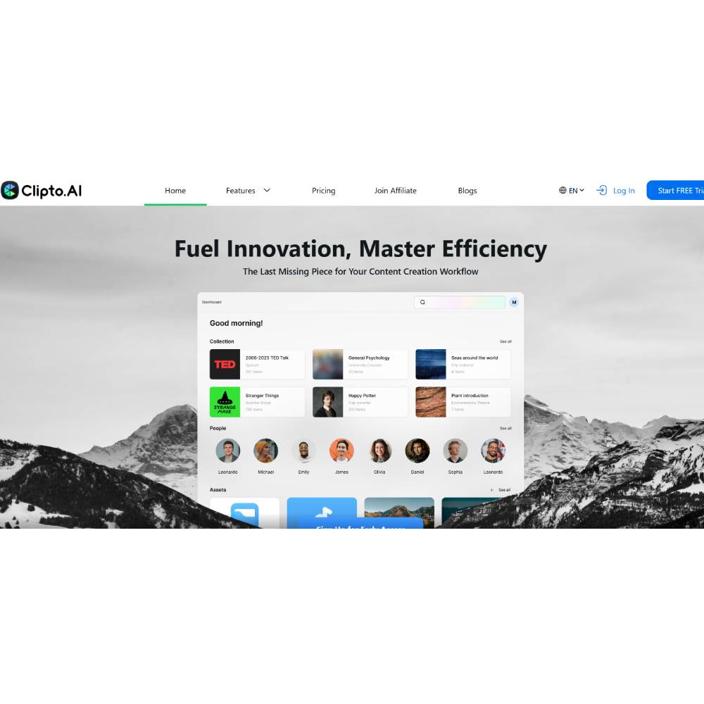 Clipto.AI – AI Media Management & Transcription Assistant