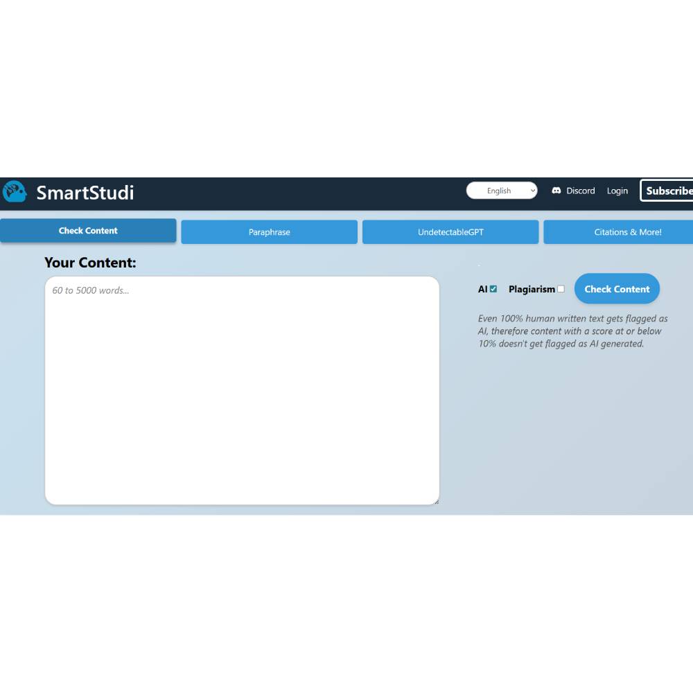 SmartStudi — AI Writing Suite for Detection, Paraphrasing, and Text Enhancement