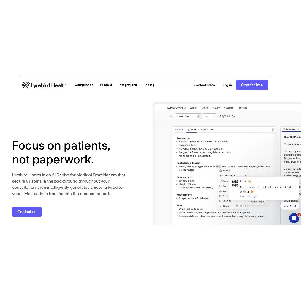 Lyrebird Health – AI Voice & Speech Analysis for Clinical Insights